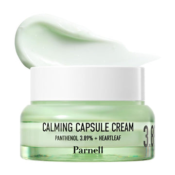 Parnell Panthenol 3.89% | 50Ml / 1.69 Fl.Oz. | Heartleaf Calming Capsule Cream, Acne Soothing Cream, Korea Skin Care, Korea Beauty