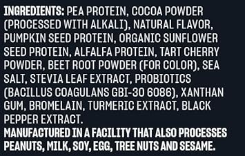 Vega Premium Sport Protein Chocolate Protein Powder, Vegan, Non Gmo, Gluten Free Plant Based Protein Powder Drink Mix, Nsf Certified For Sport, 29.5 Oz