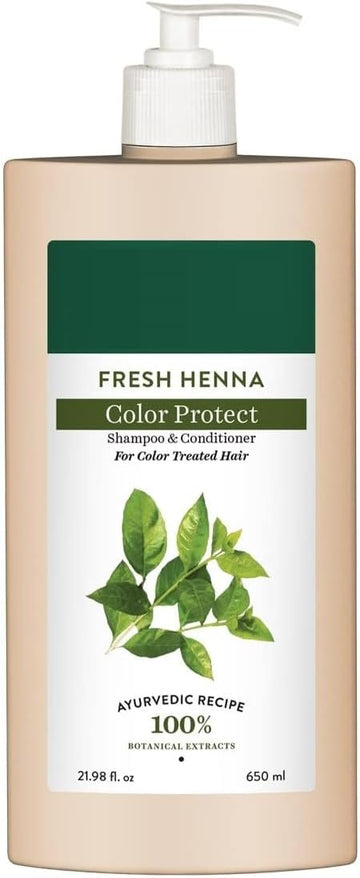Bio Henna Leaf Fresh Texture Shampoo & Conditioner | Enhances Hair Texture & Adds Natural Volume | Strengthens & Softens Hair | 100% Botanical Extracts | Suitable For All Hair Types | 650Ml