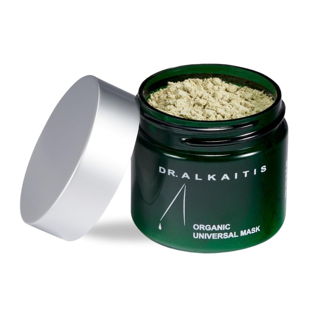 Dr. Alkaitis Organic Universal Mask - Nutrient Rich Powder Mask With Seaweed & Grass Complex - Whole Plant Extracts - Gentle Detox Formula (30G/1.05Oz) : Beauty & Personal Care
