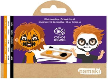 Halloween Makeup Palette Kids Certified Organic Cosmos - Pumpkin & Skeleton 3 Organic Colours Brushes & Tutorials