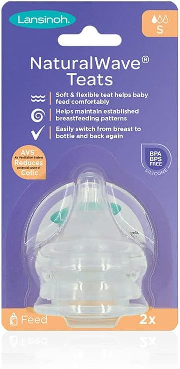 Lansinoh NaturalWave Slow Flow Teats (Pack of 1)