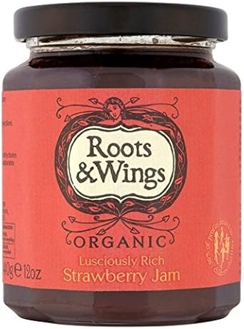 Roots & Wings Organic Strawberry Jam 340G - Pack Of 6