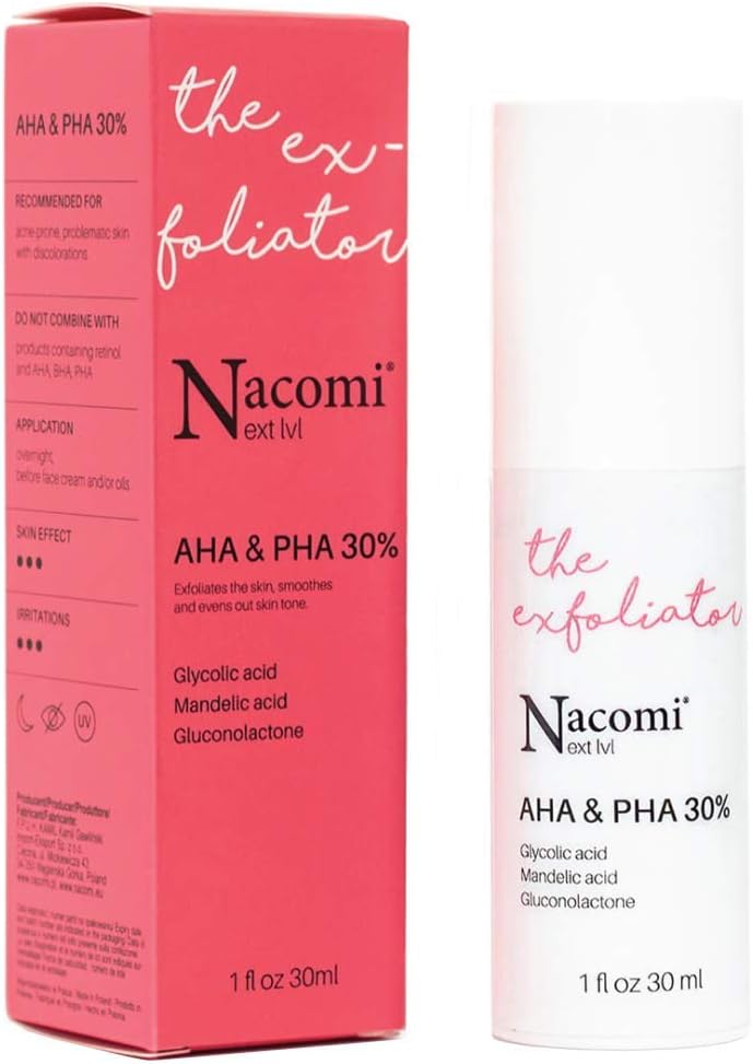 Nacomi Acid Peeling Aha Pha 30% 30 Ml Exfoliating The Stratum Corneum, Smooths And Balances Skin Tone