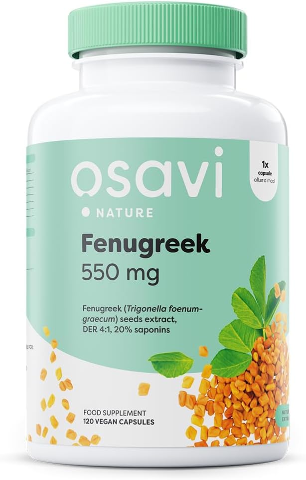 Osavi Fenugreek 550 Mg – 120 Vegan Capsules | Standardized Fenugreek Seed Extract For Healthy Blood Glucose Levels | Supports Normal Blood Sugar Regulation