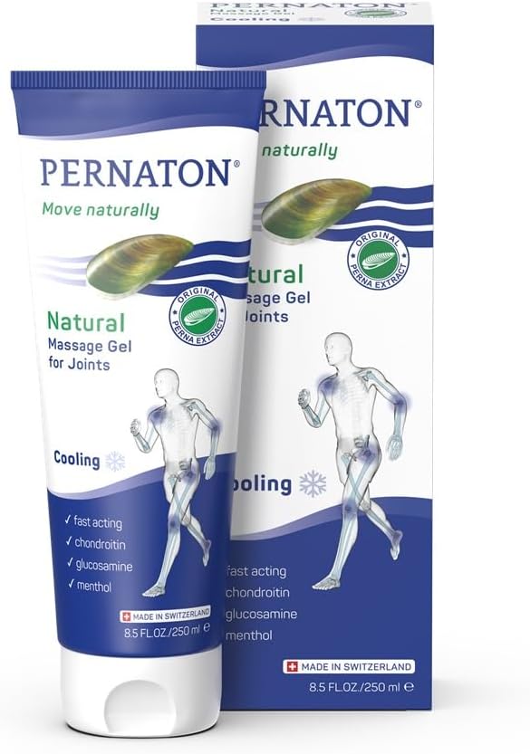 Pernaton Natural Cooling Gel For Joint Massage, Green Lipped Mussel Gel Supports Natural Joint Health And Flexibility, With Original Perna Extract, 250Ml