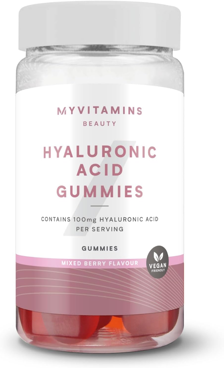 Myprotein Hyaluronic Acid Gummies - 100Mg Hyaluronic Acid Per Serving - Supports Skin Hydration, Elasticity & Overall Skin Health - Delicious Mixed Berry Flavour - 60 Gummies