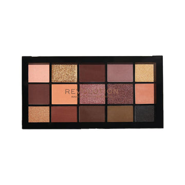 Makeup Revolution Reloaded Palette, Makeup Eyeshadow Palette, Includes 15 Shades, Lasts All Day Long, Cruelty Free, Velvet Rose, 16.5G