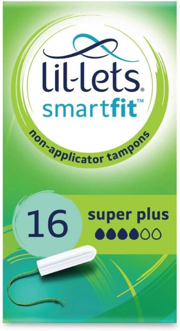 Lil-Lets Non-Applicator Super Plus Tampons, 1 Pack of 16, Heavy Flow