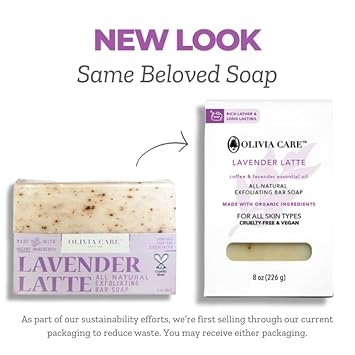 Olivia Care Exfoliating Bar Soap, Rose Himalayan Salt, 100% Natural, Organic Ingredients, Clean Energize Mind Body, Full Of Vitamin & Antioxidants, Aromatherapy With Oatmeal (Rose Himalayan Salt)