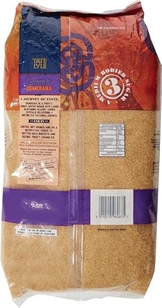 T & L Demerara Sugar 3Kg | Natural & Unrefined | Deliciously Sweet | Brown Sugar | Splash Resistant | Pure Cane Sugar | With Caramel Notes | Prefered By Pastry Chefs