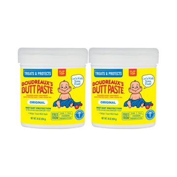 Boudreaux's Butt Paste Original Diaper Rash Cream, Ointment for Baby, 16 oz. (Pack of 2)