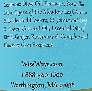 Wiseways Herbals Arnica Boswella Cream 4 Oz