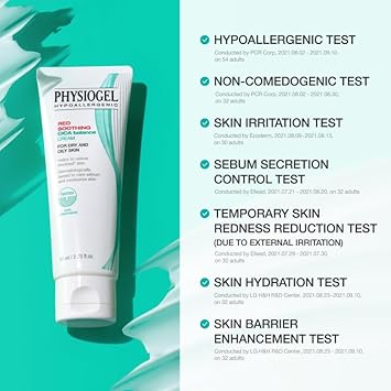 Physiogel Moisturizer Cream, Korean Skin Care, Soothes Irritation & Redness While Controlling Sebum, Cica, Pea, Niacinamide, Panthenol, Non-Comedogenic, Dermatologist-Tested, Lightweight Cream. : Beauty & Personal Care