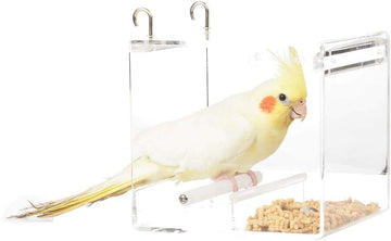 Parrot Food Mate - Acrylic Less Mess Feeder - Small