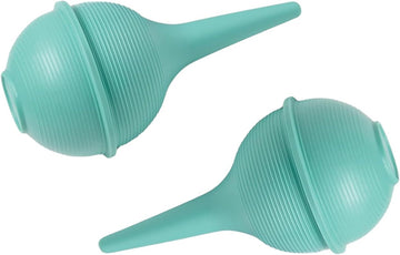 Baby Nasal Aspirator and Ear Wax Bulb Syringe, Green, 3 Oz, Pack of 2