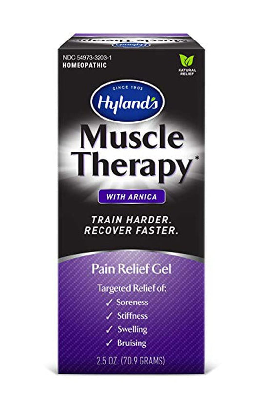 Hyland's Naturals, Muscle Therapy with Arnica Pain Relief Gel, Bruise Healing Cream, Natural Relief of Pain, Swelling, Bruising, Soreness & Stiffness, 2.5 Oz, Packaging May Vary : Health & Household