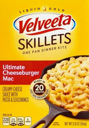 Velveeta Cheesy Skillets Ultimate Cheeseburger Meal Kit (12.86 oz Box)