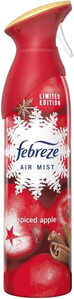 Febreze Air Mist Air Freshener Spray, Winter Collection Limited Edition, Spiced Apple Scent, 10.1 oz. (Pack of 3)