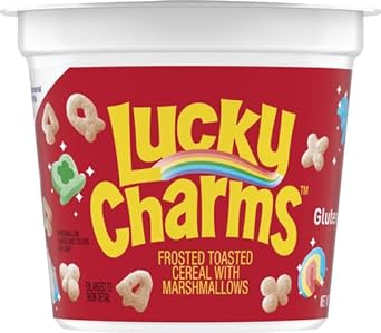 Lucky Charms Gluten Free Cereal with Marshmallows, 1.7 OZ Single Serve Cereal Cup