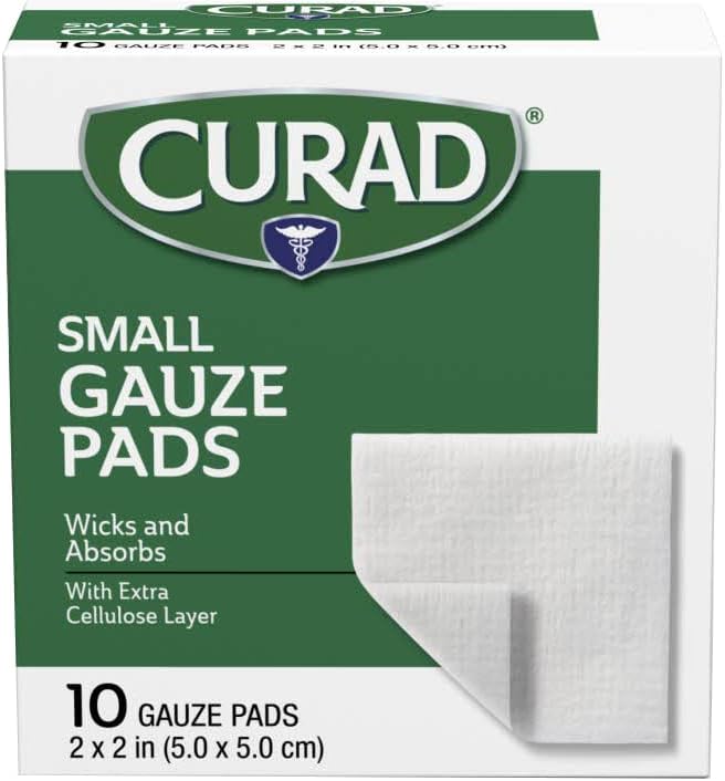 Curad Non-Woven Pro-Gauze, 2" X 2", 10 Count, Pack Of 6