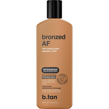 B.Tan Sun Tanning Lotion | Tan Accelerator Bronzing Lotion - Intensifier Brown Bronzing Lotion, No Spf, Packed With Dha Boosters, Mango Butter & Peptides, Austrailian Brand, 8.45 Fl Oz