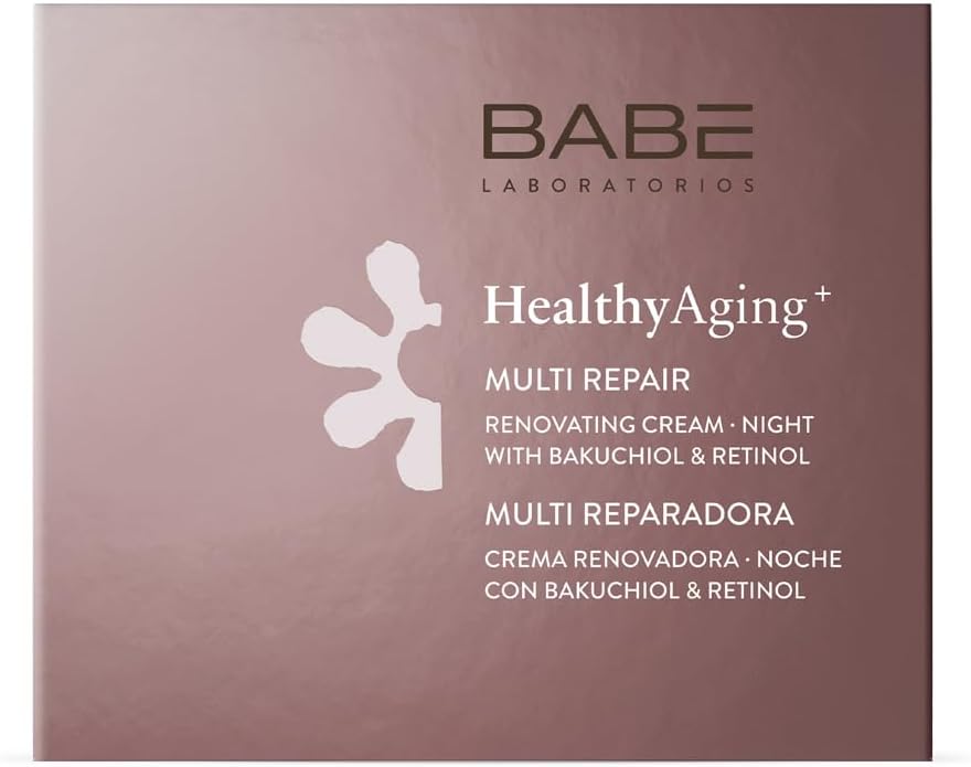 Laboratorios Babé - Multi | Healthyaging+ | Renewing Moisturizing Night Face Cream 50Ml | Nourishing | Regenerating | Young Look | Collagen | Sensitive Skin | Anti-Wrinkle