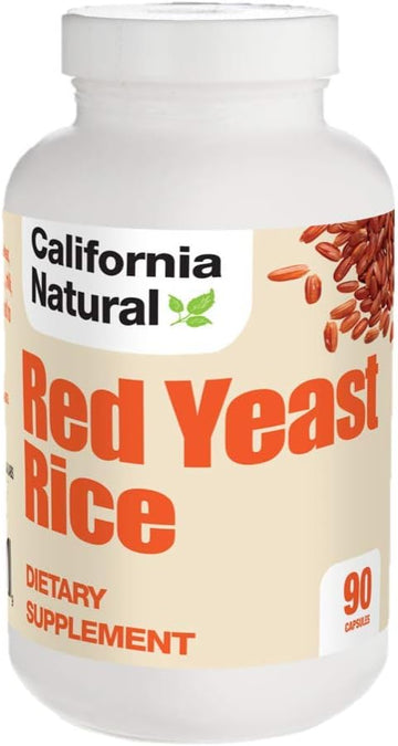 California Natural Red Yeast Rice Extract 600mg Cardiovascular & Heart Health - Support Healthy Cholesterol - High Potency Cholesterol Supplement - Vegetarian - 90 Capsules (Pills)