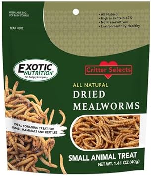 Dried Mealworms Treat (1.41Oz.) - 100% Natural, Non-Gmo, High Protein, Insect Treat For Chicken, Laying Hen, Chick, Wild Bird, Bluebird, Duck, Goose, Turkey, Chickadee, Titmice, Wren, Reptile, Fish