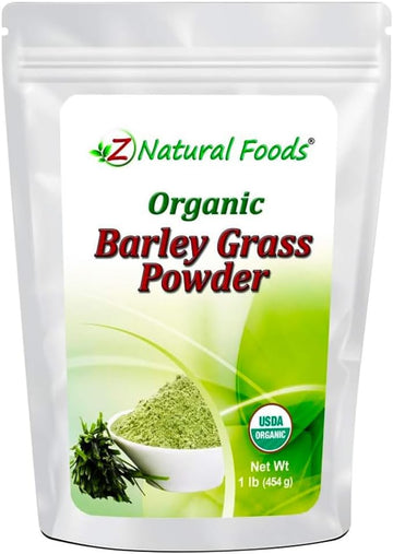 Organic Barley Grass Powder, Antioxidant-Rich, Energy Booster Organic Grass Powder, 100% Natural Superfood, Vegan, Gluten Free, Non-Gmo, Kosher, 1 Lb
