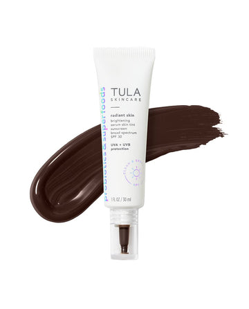 Tula Skin Care Radiant Skin Brightening Serum Skin Tint Spf-Facial Sunscreen Provides Broad Spectrum Spf 30 Protection, Tinted, Serum-Light Formula Brightens And Evens Skin-Shade 30, 1.0 Fl Oz