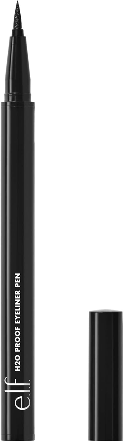 E.L.F. Intense H20 Proof Eyeliner Pen, Smooth, Precise, Defines, Enhances, Intensifies, Waterproof, Black, Smudge-Proof 0.7 Ml, 1 Count (Pack Of 1)