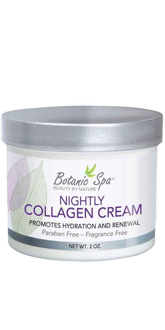Botanic Spa Nightly Collagen Cream - Fragrance-Free Hydrating Renewal - 2 Oz : Beauty & Personal Care