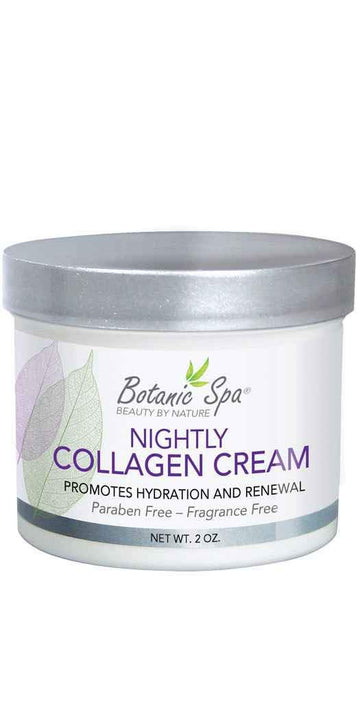 Botanic Spa Nightly Collagen Cream - Fragrance-Free Hydrating Renewal - 2 Oz : Beauty & Personal Care