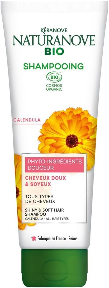 Kéranove Naturanove Bio - Certified Organic Calendula Gentle Shampoo For All Hair Types - 250 Ml - Pack Of 3