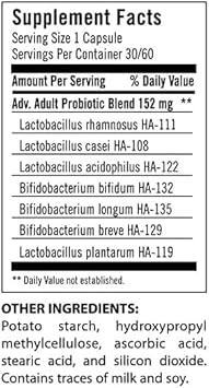Flora - Advanced Adult'S Blend Probiotic, Seven Senior-Specific Strains, Gluten Free, Raw Probiotic With 34 Billion Cells, 30 Capsules