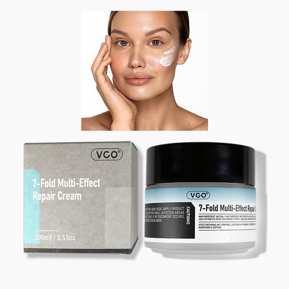 Vgo Moisturizing Cream 7-Fold Multi-Effect Repair Cream Body And Face Moisturizer For Skin Daily Repair, Any Skin Type 100Ml / 3.53Oz