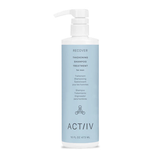 Actiiv Recover Thickening Shampoo Treatment For Men | Supports The Appearance Of Fuller, Healthier-Looking Hair, Supports Scalp Health, Plant-Based, Color-Safe, Vegan,All Hair Types