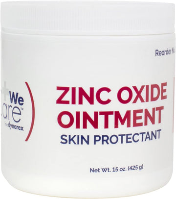 Dynarex Zinc Oxide Ointment, Soothes, Prevents, And Relieves Diaper Rash, Chaffed Skin, And Irritation, White, 1 Count - 15 Oz. Jar Of Ointment