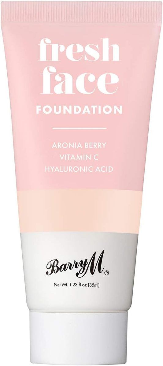 Barry M Cosmetics Fresh Face Lightweight Liquid Foundation Infused With Hyaluronic Acid And Vitamin C, Shade 9
