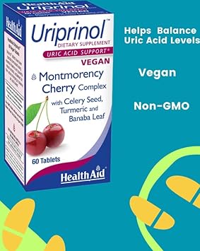 HealthAid Uriprinol Vegan - 60 Tablets : Amazon.co.uk: Health & Personal Care