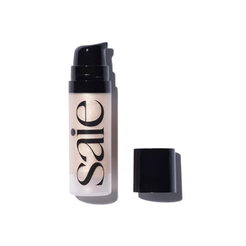 Saie Mini Glowy Super Gel Lightweight Illuminator - Luminizer + Makeup Primer For Glowing Skin - Enriched With Vitamin C + Hydrating Squalane Oil - Roseglow (0.5 Oz)