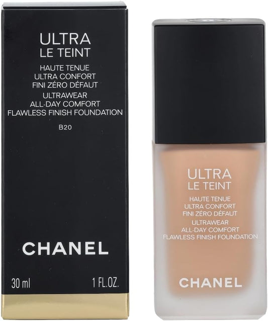 Chanel Ultra Le Teint Ultrawear Flawless Foundation - B20 Light Medium Neutral For Women 1 Oz Foundation