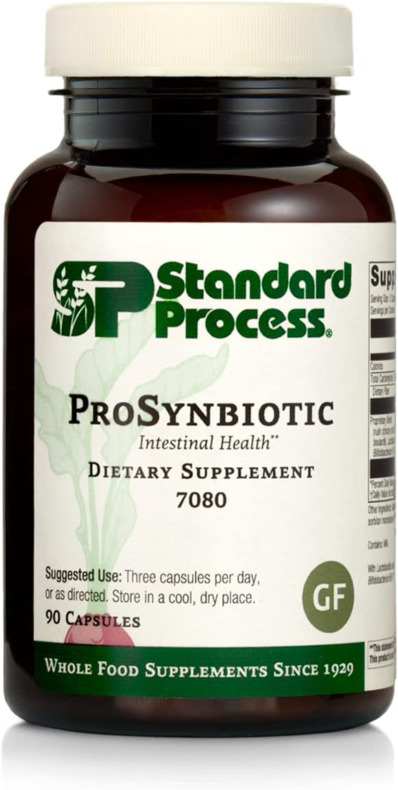 Standard Process Prosynbiotic - Digestion Supplement With Bifidobacterium - Probiotic Supplement For Immune System Support - Gut Health Supplement For Bowel Consistency - 90 Capsules