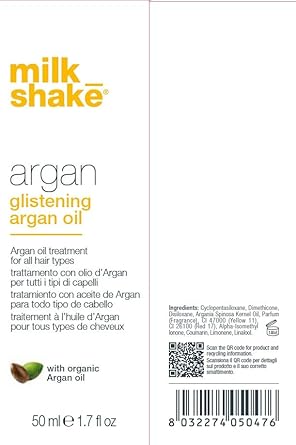 Milk_Shake Glistening Argan Oil - Argan Hair Oil For Dry Damaged Hair