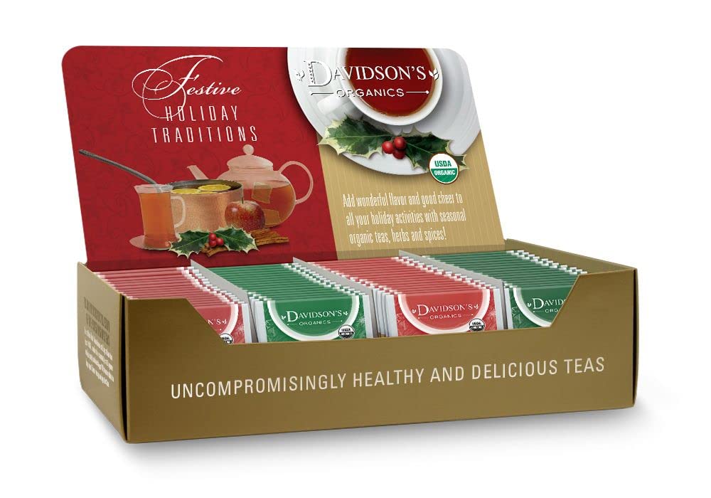 Davidson'S Organics, Assorted Holiday Teas, 100-Count Individually Wrapped Tea Bags