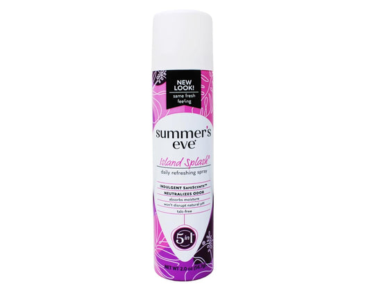 Summer'S Eve Freshening Spray | Island Splash | 2 Oz Size | Pack Of 5 | Ph Balanced | Dermatologist & Gynecologist Tested