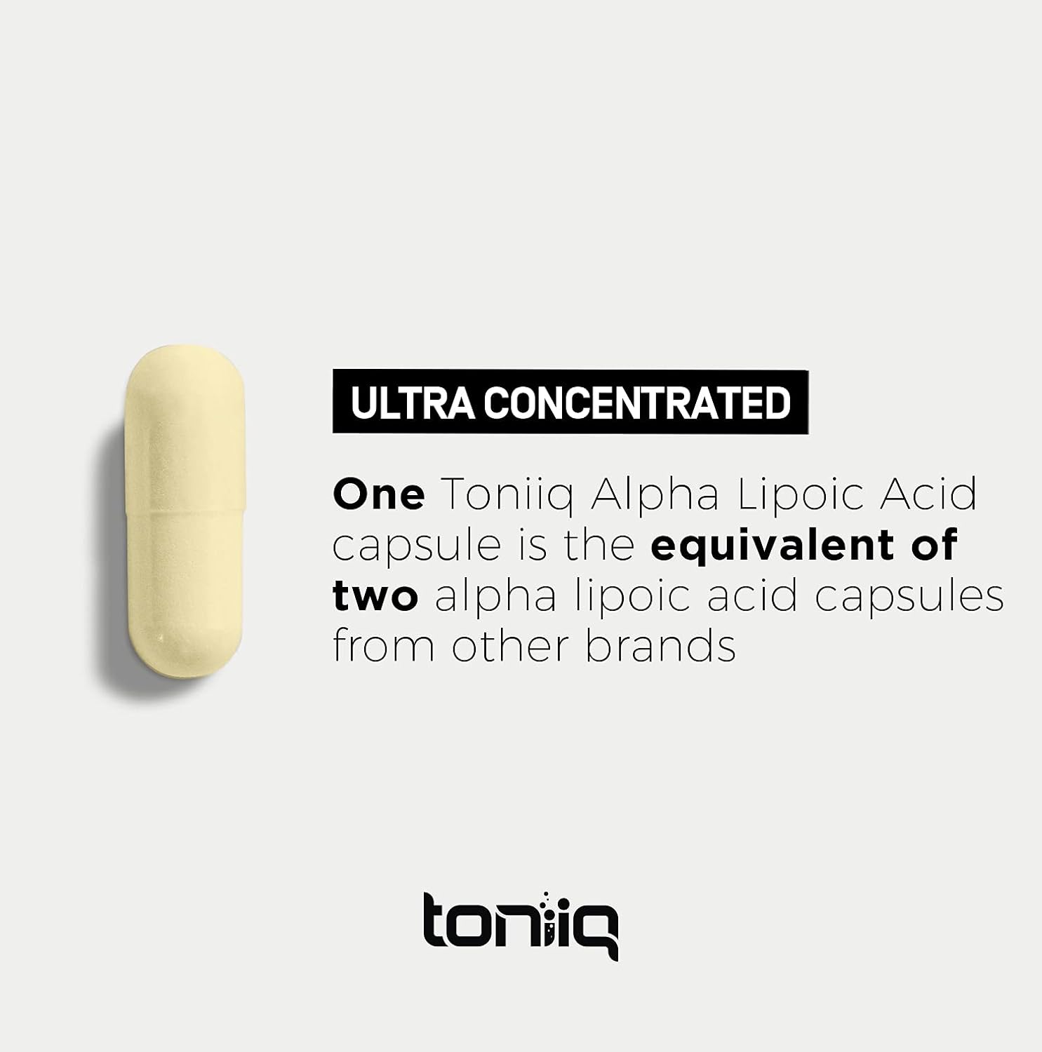 Toniiq 1000mg Ultra High Strength Alpha Lipoic Acid Capsules - Highly Purified 99%+ USP Standard - 120 Capsules ALA Supplement : Health & Household