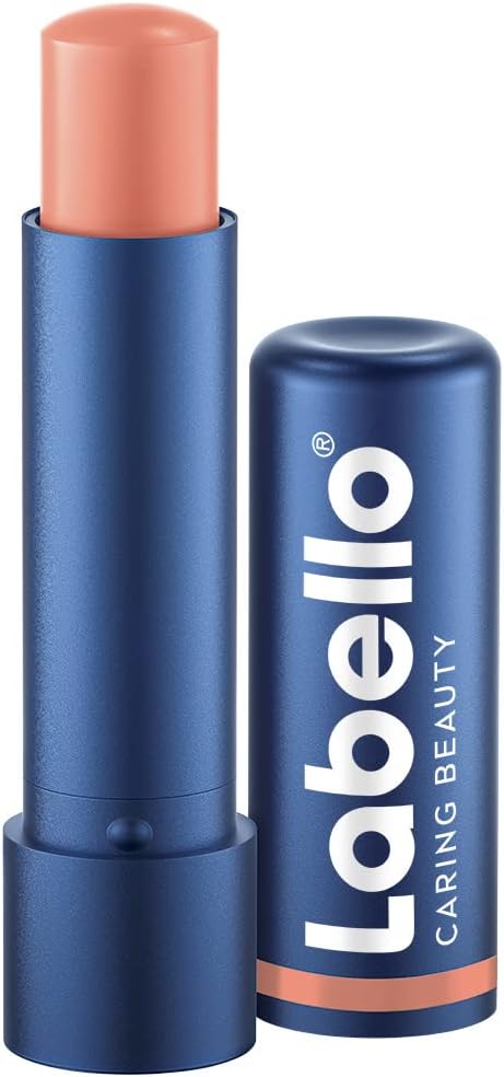 Labello Caring Beauty Nude (5.5Ml) Coloured Lip Balm With Vitamin E, Shea Butter And Almond Oil Moisturising Lip Balm For A Radiant Finish