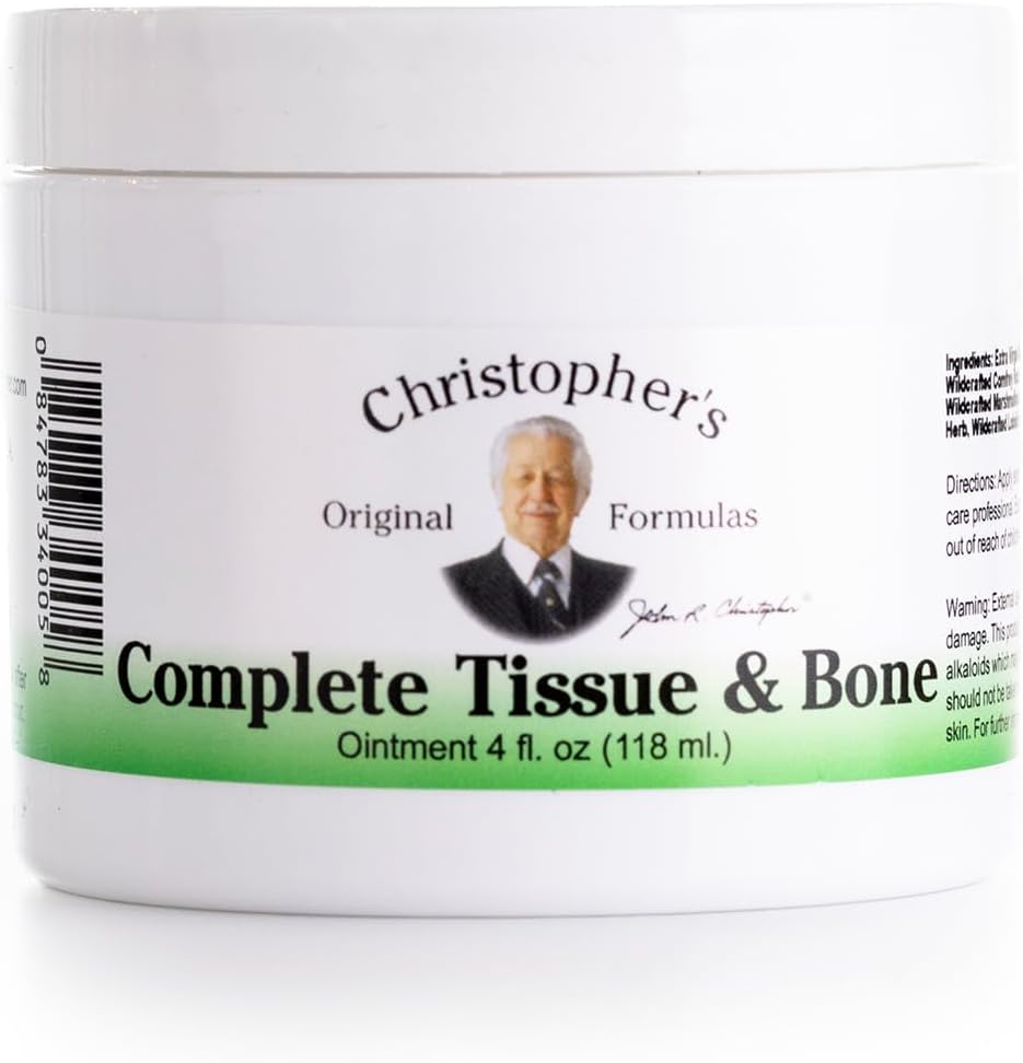 Christopher'S Original Formulas Complete Tissue & Bone Ointment, Herbal Topical For Muscle & Joint Support, 4 Fl Oz : Health & Household